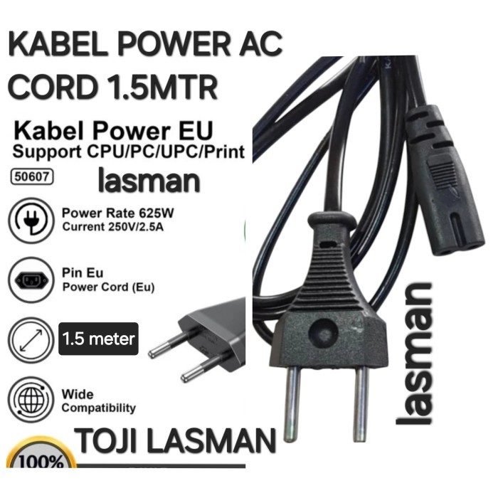 BSM KABEL AC POWER CORD PRINTER CPU PC UPC RADIO TAPE SPEAKER PORTABEL PORTABLE colokan cable charge