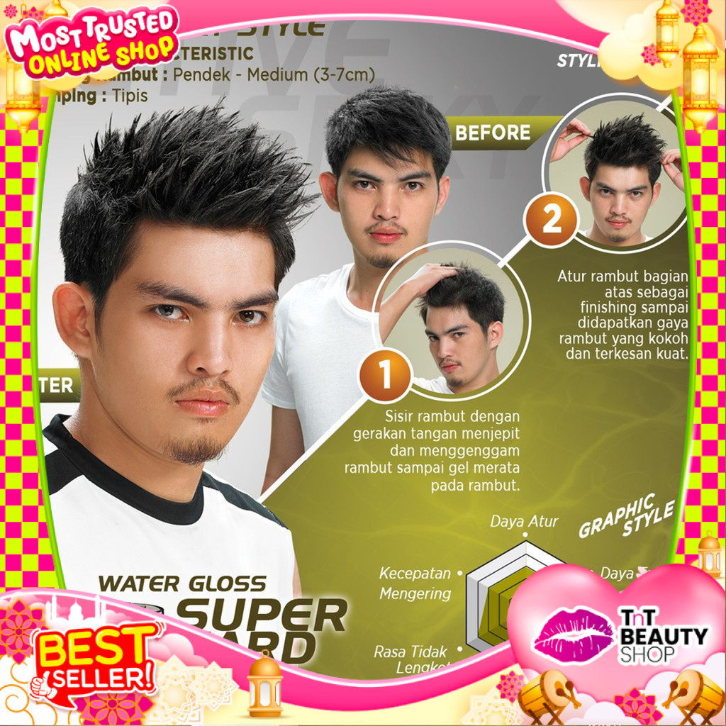 Gatsby Water Gloss SUPER HARD | Pomade | Minyak Rambut | Hair Gel Tube Jar | TnT Beauty Shop
