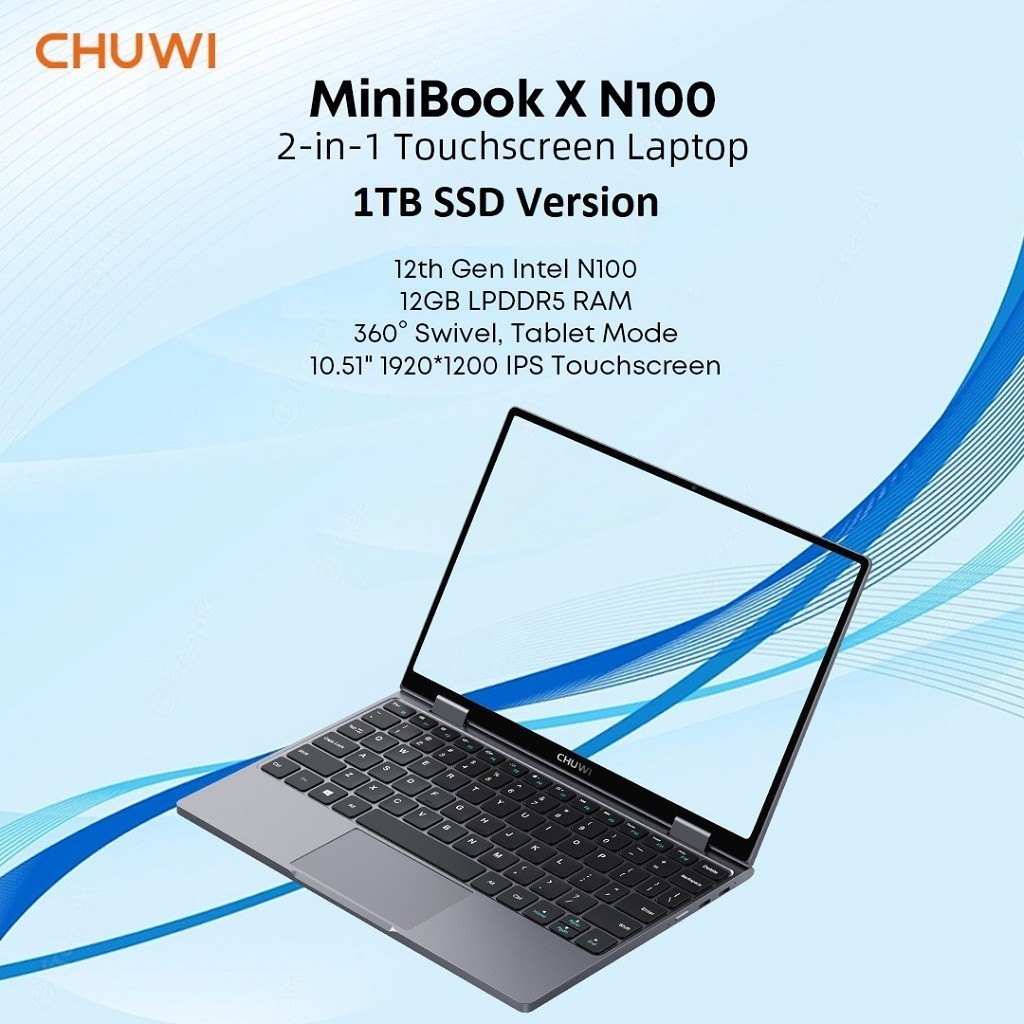 GROSIRUNIK99 CHUWI MiniBook X N100 - 10.51-inch Touch Screen Ultra Mini Laptop Yoga 360 Design - 12G