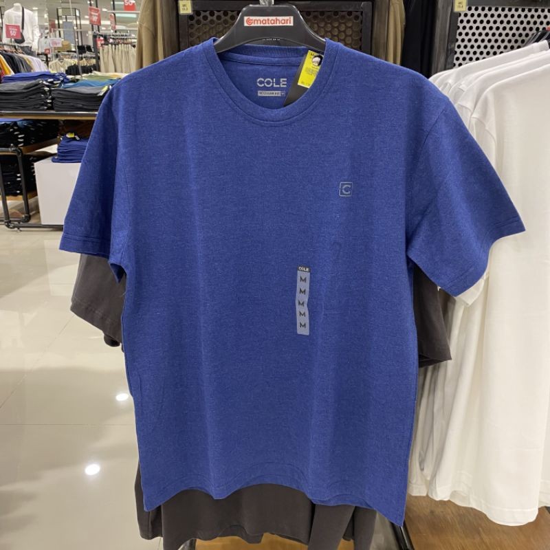 COLE - KAOS POLOS PRIA REGULAR SIZE KAOS OBLONG CREWNECK BAHAN ADEM