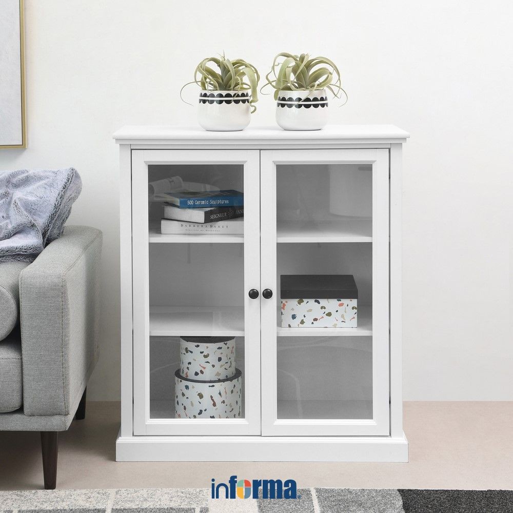 Informa Naco Kabinet 2 Pintu - Putih Lemari Kabinet Serbaguna Cabinet Penyimpanan Indoor Furniture R