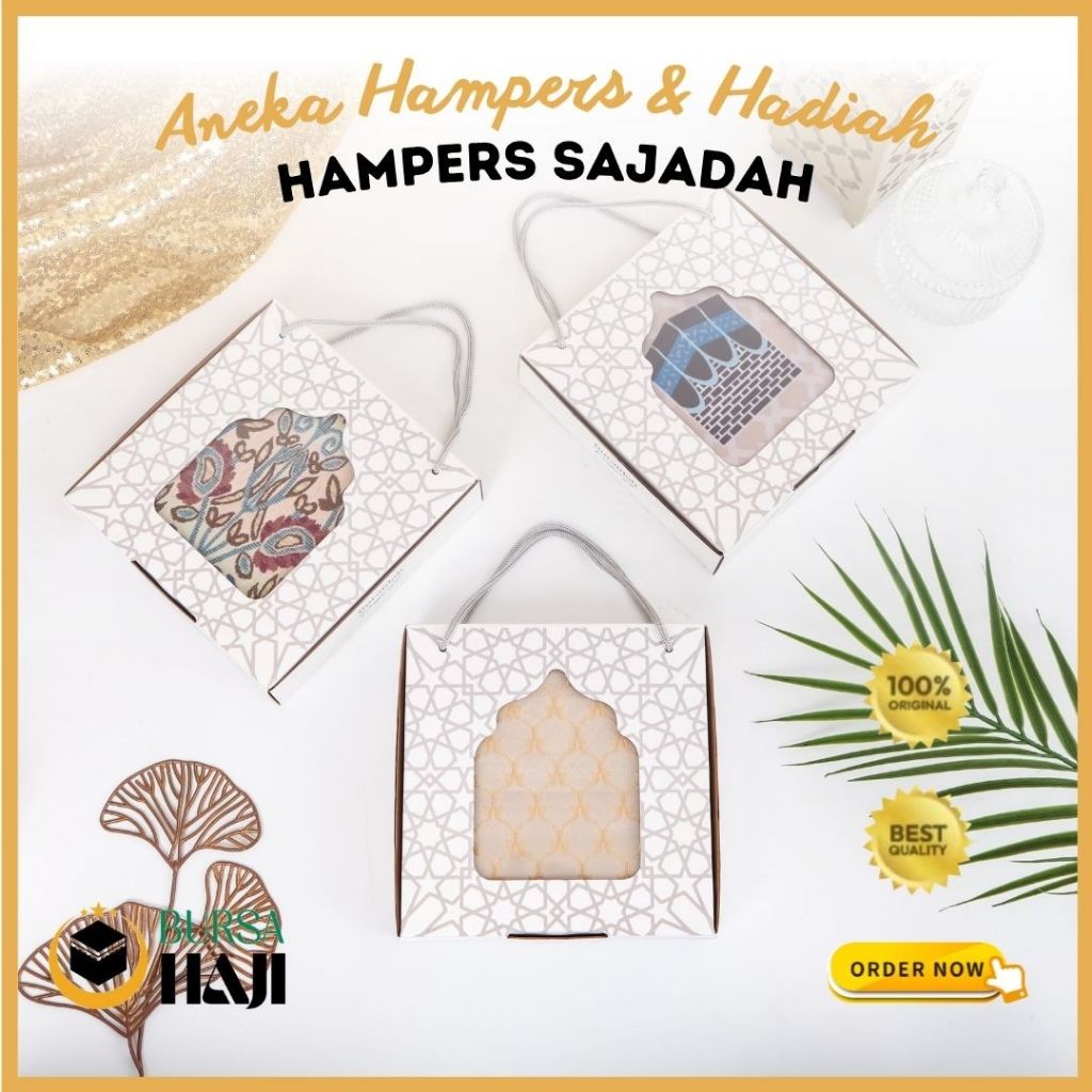 

Sajadah Hampers by Buraidah Giftbox Jinjing Souvenir Paket Oleh-oleh Haji dsn Umroh Premium Free Kartu Ucapan/ COD lebaran ramadhan
