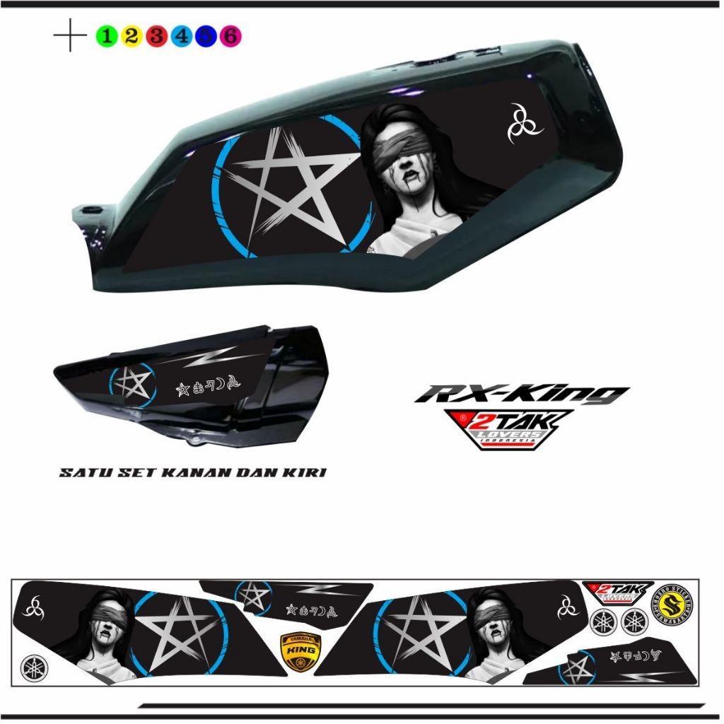 POLET SIMPLE STIKER RX KING / STRIPING MOTOR RX KING