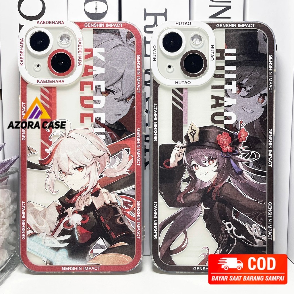Jajan case Genshin Impact Kazuha Hutao Diluc Eula Fischl Ganyu Jean Dori Gorou Phone Case For iPhone