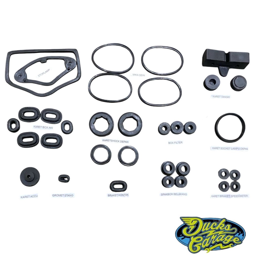 Karet Body Set Bodyset Fullset Lengkap Komplit Honda CB 100 125 CB100 CB125