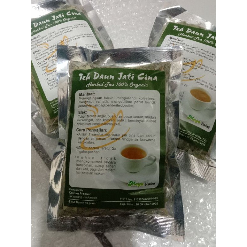 

MCC Teh daun jati cina/ teh daun jati cina 40gr/ teh diet / teh pelangsing /teh peluntur lemak /teh singset Halal