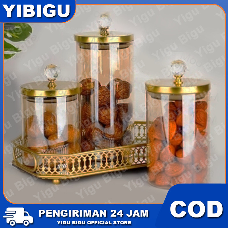 COD Toples Rusa Toples Makanan Serbaguna Toples Gold Toples Aesthetic Toples Kue Toples Kaca Lebaran