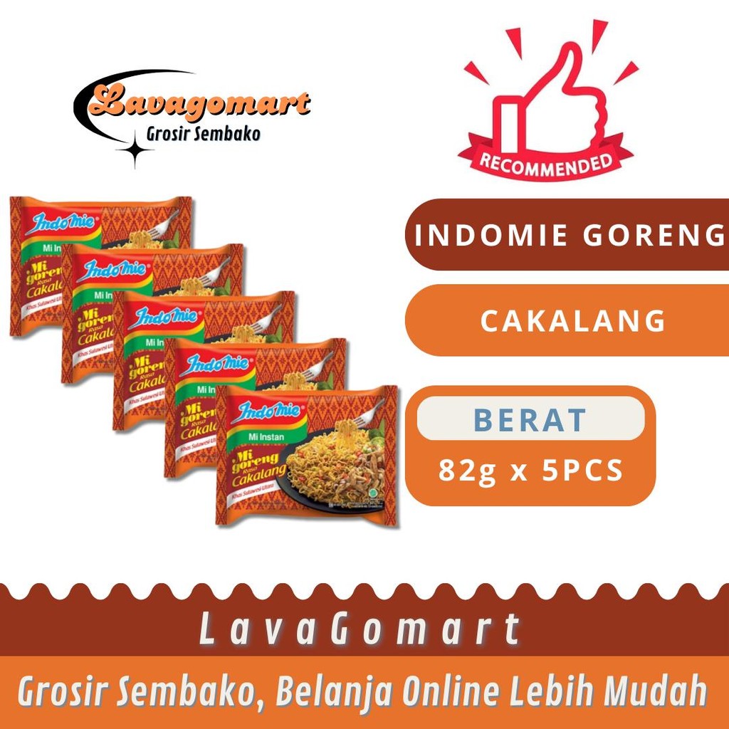 

INDOMIE GORENG CAKALANG KHAS SULUT 82g - 5 PCS - LAVAGOMART - BANDUNG