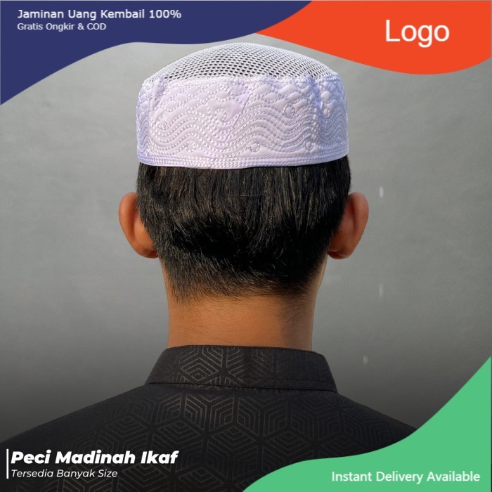 Peci Madinah Jaring Ikaf Warna Putih Haji - Madinah Ikaf, 6