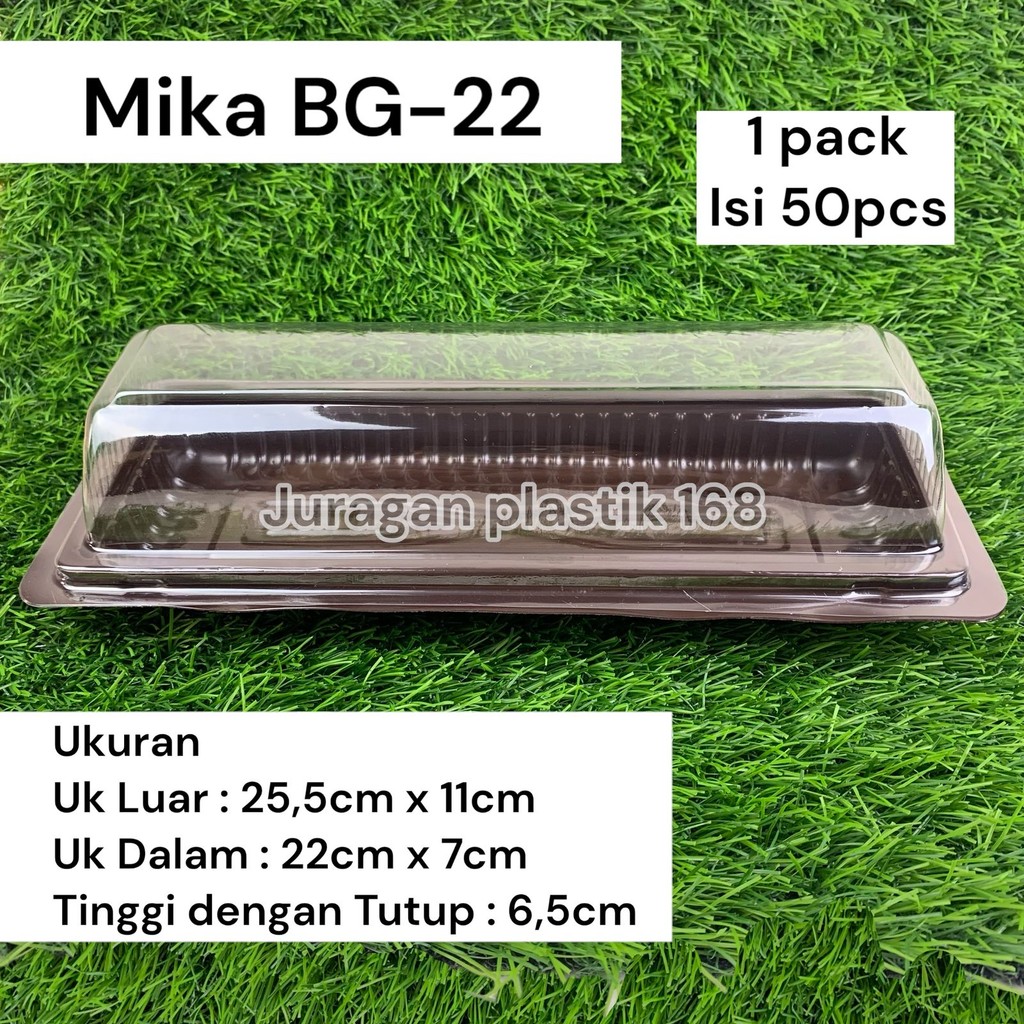 Mika Bolu Gulung 22cm - Isi 50Pcs / Tray Box Kue Brownies BG 22