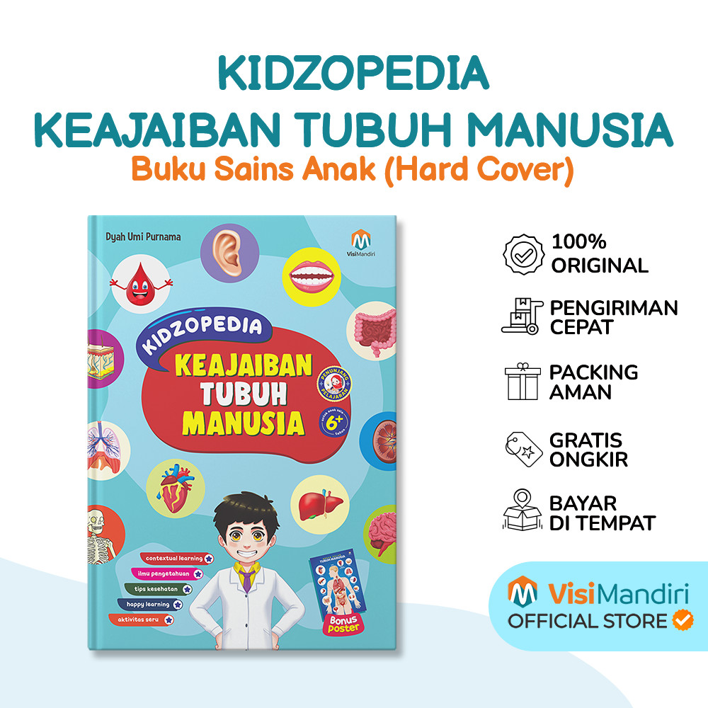 Buku Sains Anak - Kidzopedia Keajaiban Tubuh Manusia - Hard Cover - Ziyadbooks