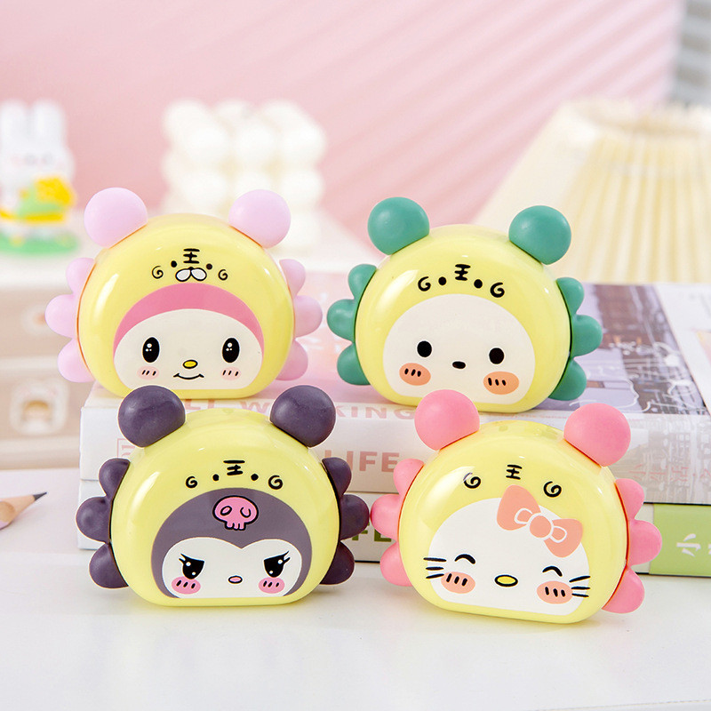 

Mini Pencil Sharpener Cute Cartoon Two Hole Sharpener Pencil Kawaii Stationery sharpener Student Supplies Back To School