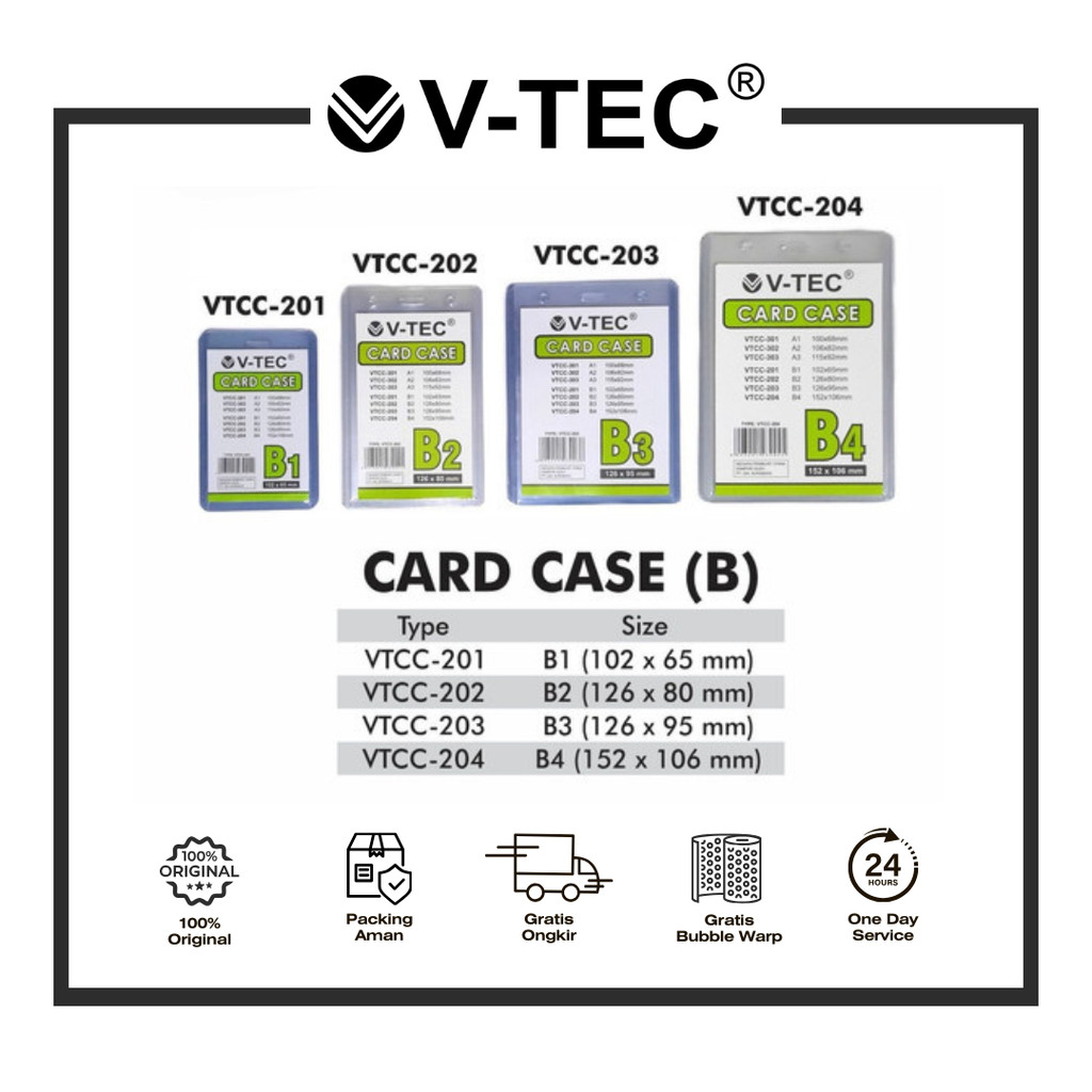 

CARD CASE VTCC-201/202/203/204 B2 PER PACK