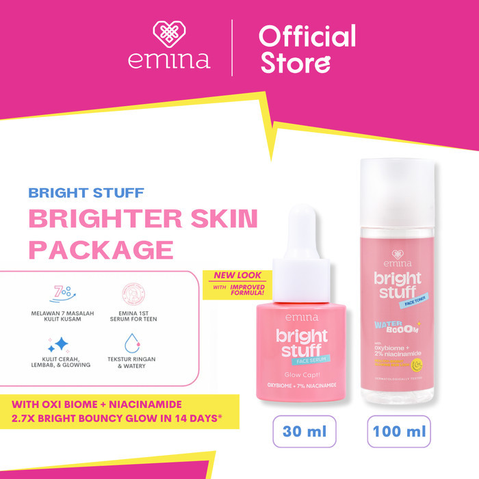 Emina Brighter Skin Package (Face Serum & Toner) - Paket Mencerahkan