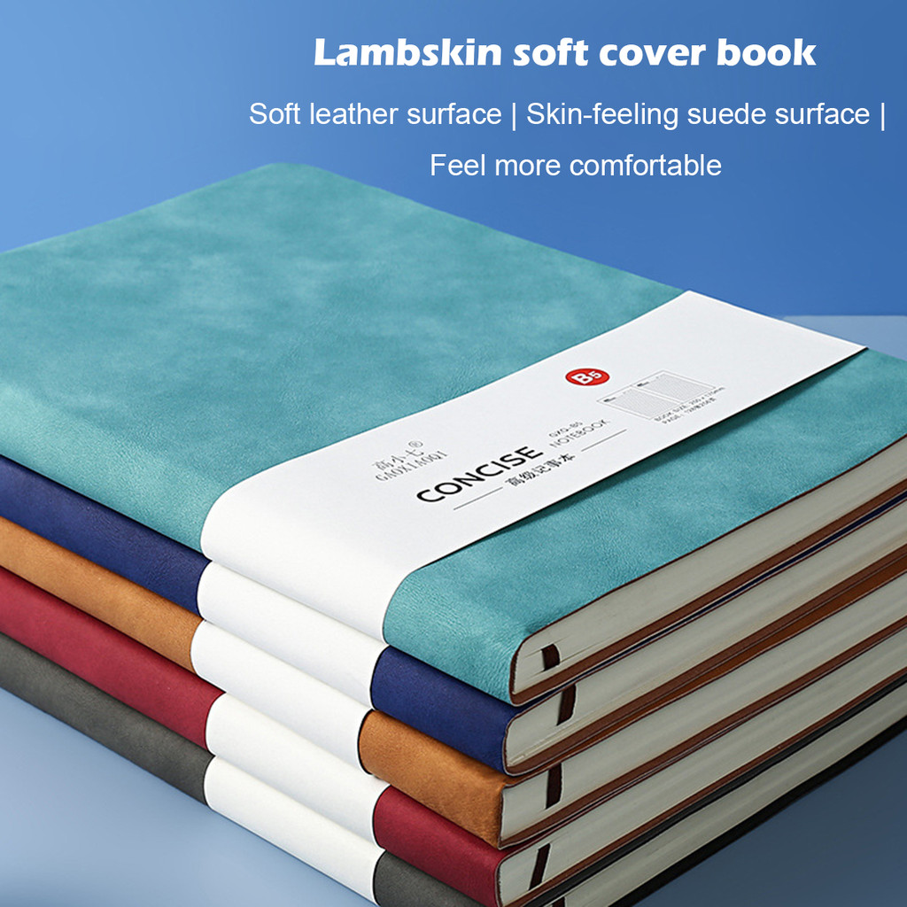 

【Dotding】Buku catatan A5 minimalis retro sampul kulit imitasi lembut buku harian tebal buku catatan perencana perlengkapan alat tulis kantor sekolah bisnis A582