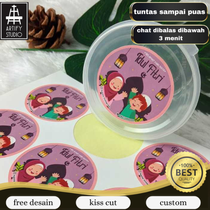 

Artify 2-4 Cetak Sticker Label Bulat Idul Fitri Stiker Lebaran Toples Label Kue Lembaran A3+