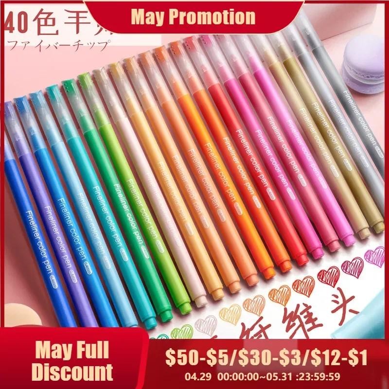 

10 Colors Straight liquid Gel Pen Quick-drying Large-capacity Colorful Gel Pens 0.4mm Rollerball Pens School office Stationery