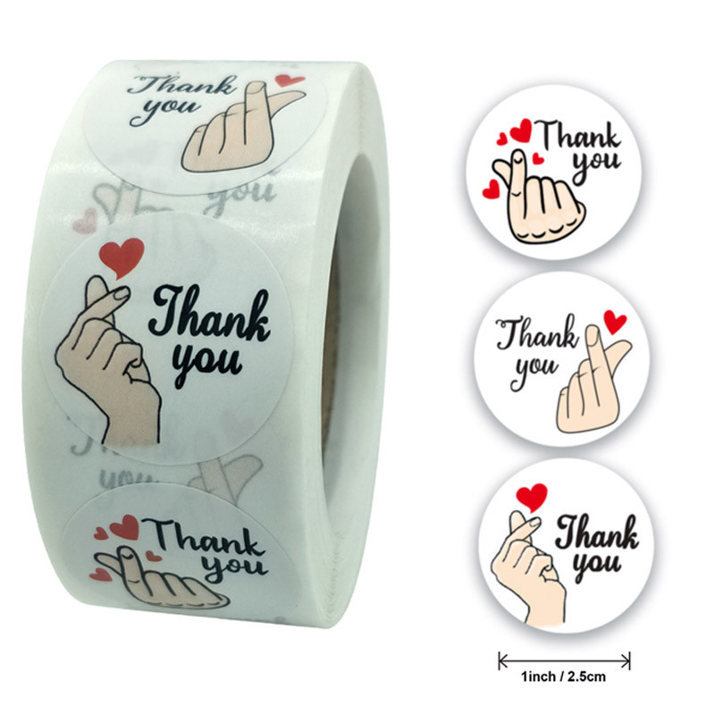 

50pcs thank you stickers scrapbooking for gift decoration stationery sticker seal label 4 design handmade custom sticker