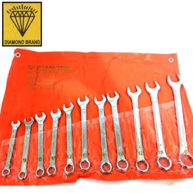 DIAMOND Kunci Ring Pas Set 11 pcs 11pcs Kunci Pas Ring Set Lengkap Kunci Set Ring Pas Konci Ring Pas