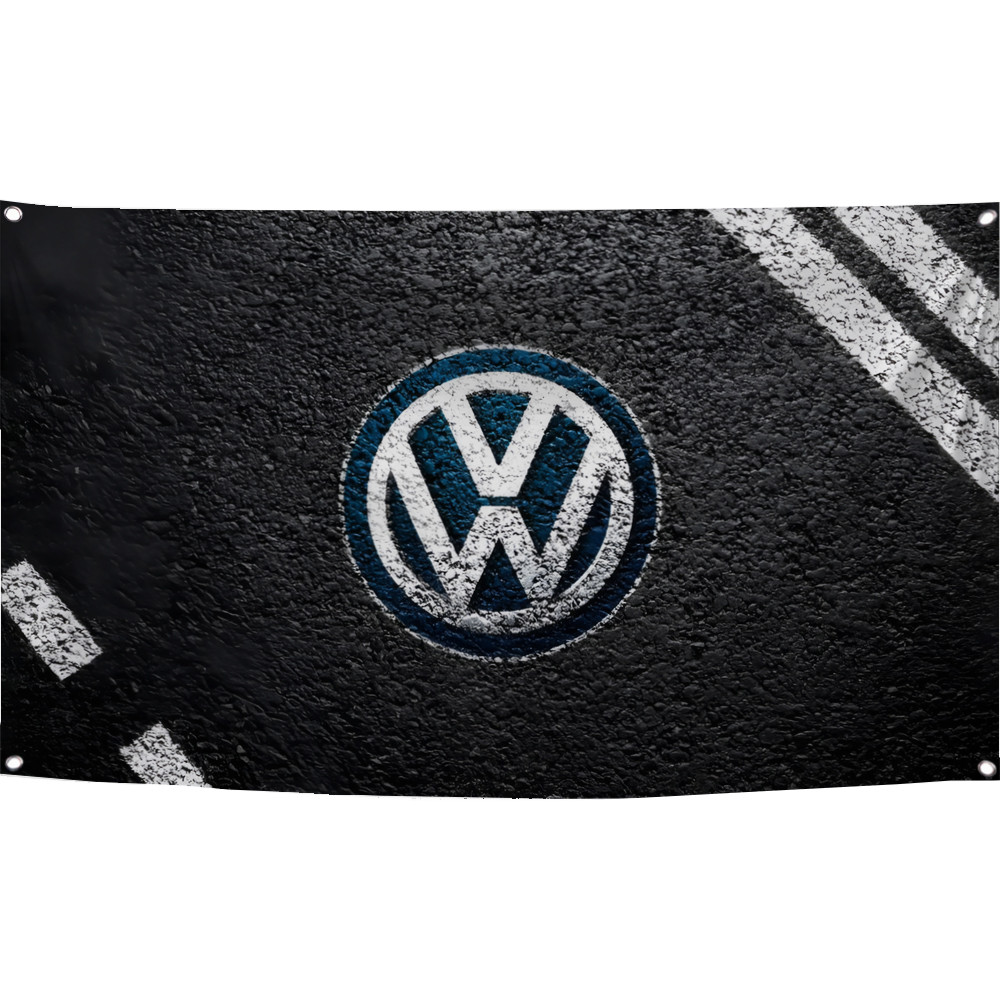 

3x5 Ft Sports Car Flag Polyester Digital Printing V-VolkswagenS Banner for Garage Wall Out Door Decoration With Brass Grommets