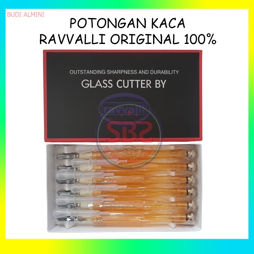 RAVVALLI Pemotong Kaca Ravvalli Original Asli Alat Pemotong Kaca Original Murah Glass Cutter Pisau K