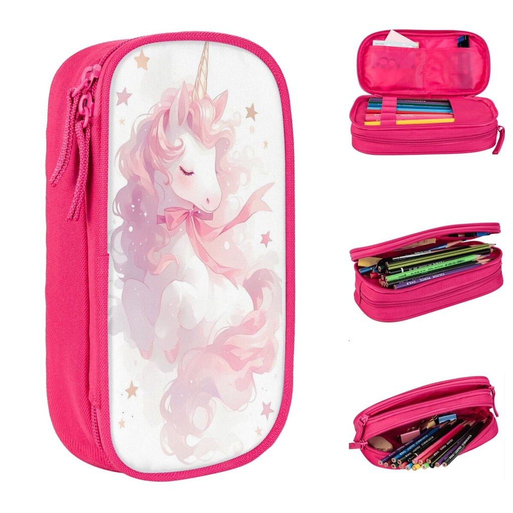 

Unicorn Cartoon Pencil Cases Cute Pen Box Bags Girls Boys Large Storage School Supplies Gifts Pencilcases
