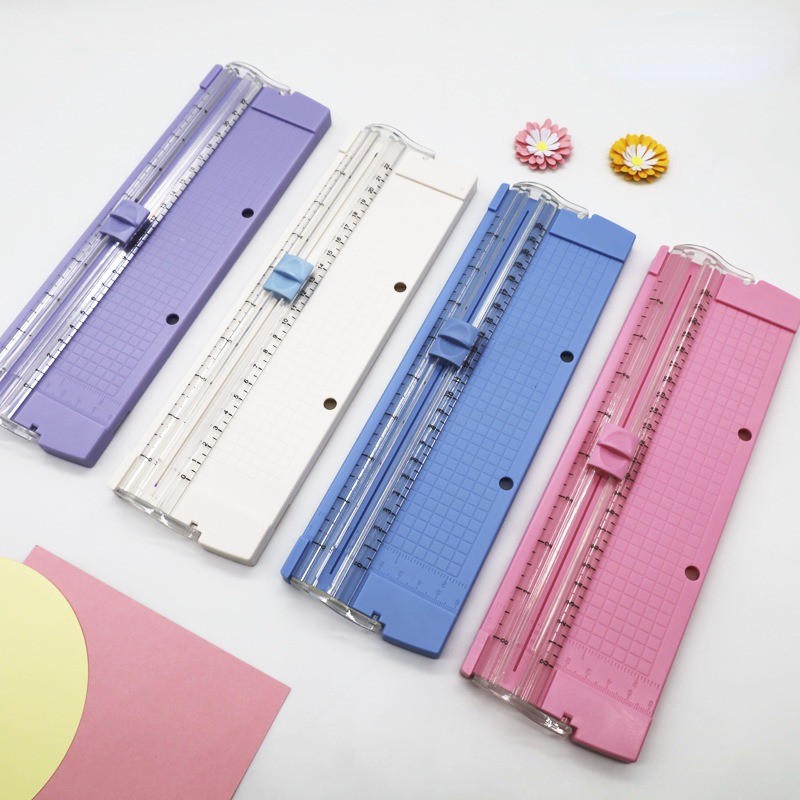 

1PC Paper Scissors Cutter Precision Sliding Paper Cutter Photo Card Craft Cutting Pad Ruler Guillotine Art Scrapbooking Tool