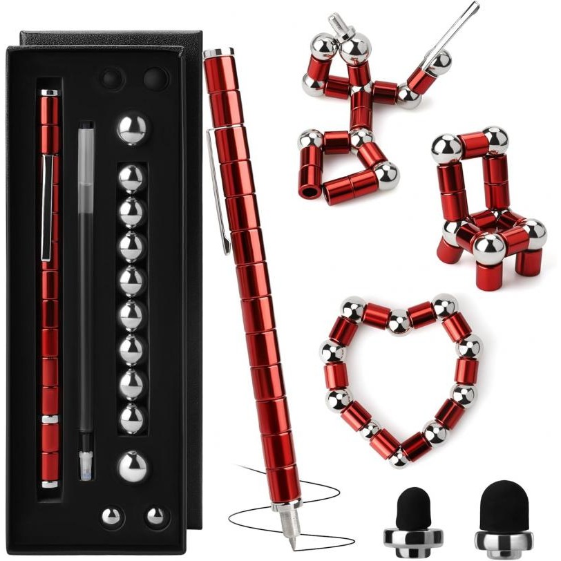 

Magnetic Fidget Pen DIY Magnet Fidgi Pen Multifunctional Deformable Magnet Writing Ballpoint Toy Pen, Best Gift For Friends