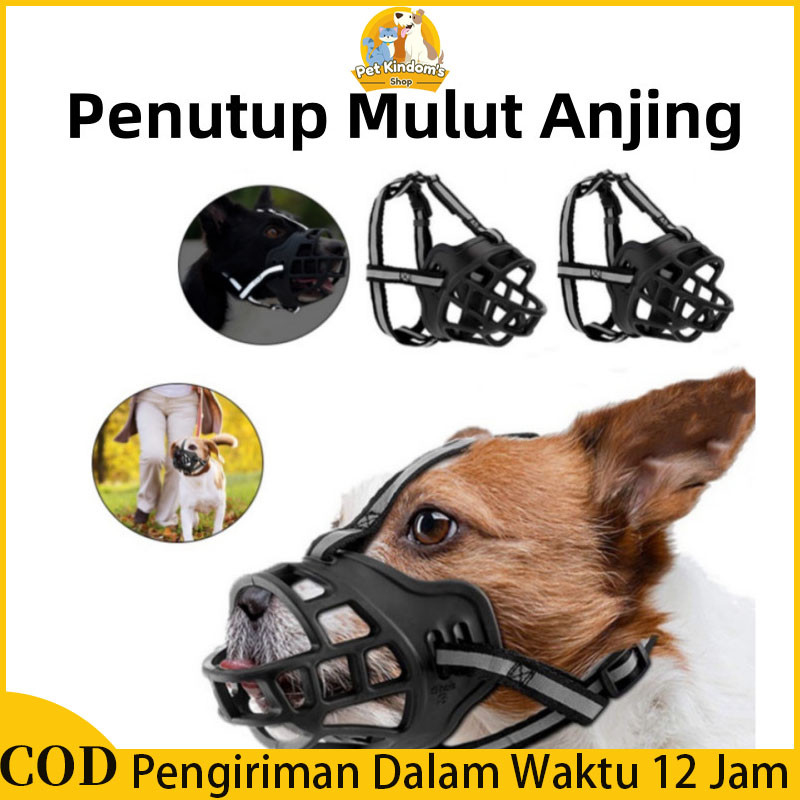 Muzzle Penutup Mulut Anjing  Penutup Mulut Anjing Anti Gonggong Dan Gigit  Anjing Dog Muzzle Kulit S