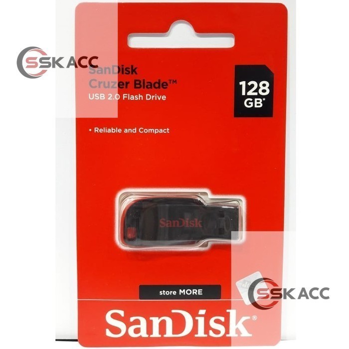 Sandisk Flash Disk 128GB USB Flash Drive FD Flashdisk 128 GB Original SSKACC-KOMPUTER