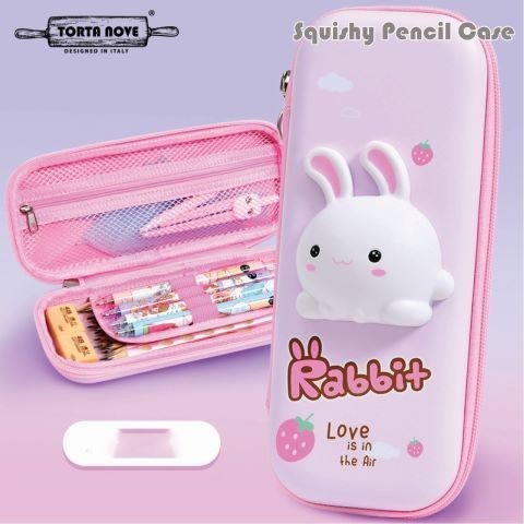 

Best- Kotak pensil 3D EVA Squishy Tempat Pensil anak sekolah laki perempuan - SQUISHY RABBIT