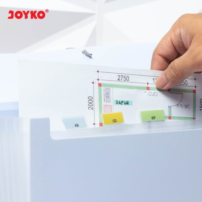 

Expanding File Joyko EF-8F4 Map Harmonika Pastel Color 7 Pocket Folio - Pastel Yellow
