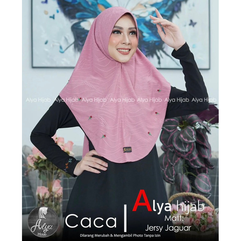 Bergo Caca Sulam Alya Hijab / Jilbab Instan / Bergo pet / Jilbab Bergo / Bergo pet / Jilbab Instan J