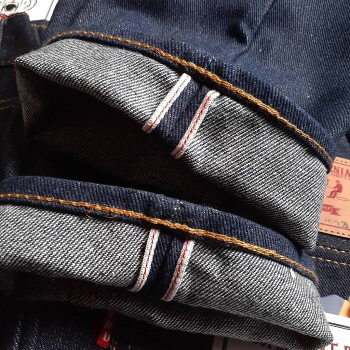 promo ✨ -PMD & CO - REDBEAR - 14oz - Denim Selvedge Accent - Blue Indo - 30