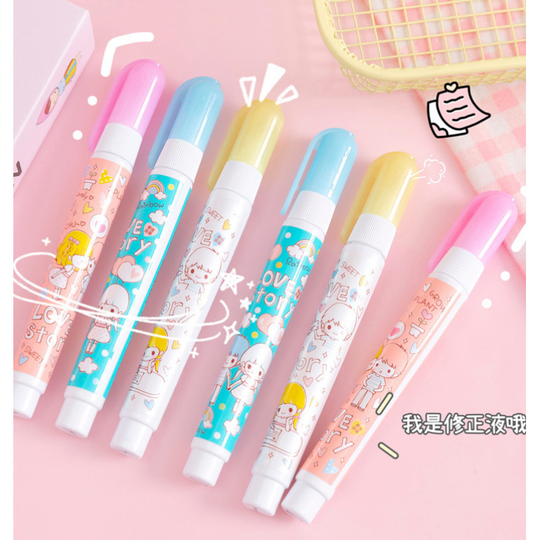 Tip Ex cair correction cartoon tip ex pen karakter lucu