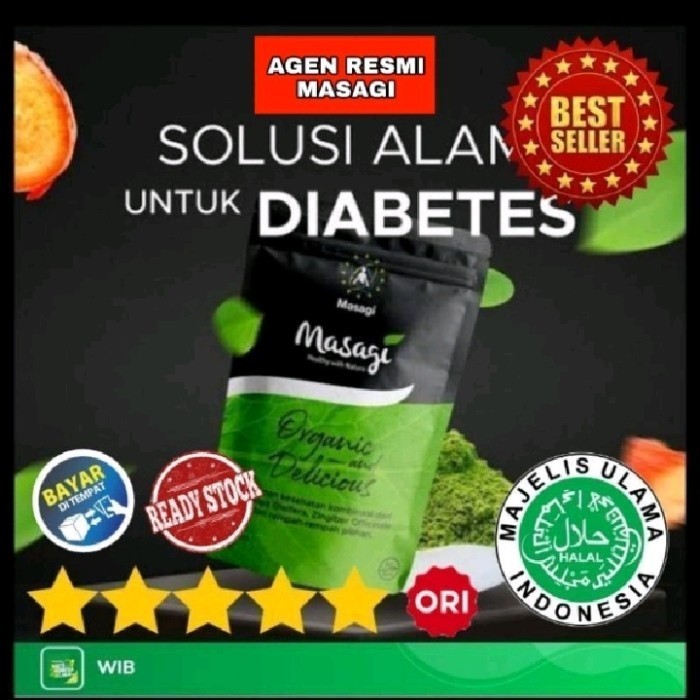 

Baru !! MASAGI 215gr Obat diabetes perbaikan pangkreas Gula darah stabil truji