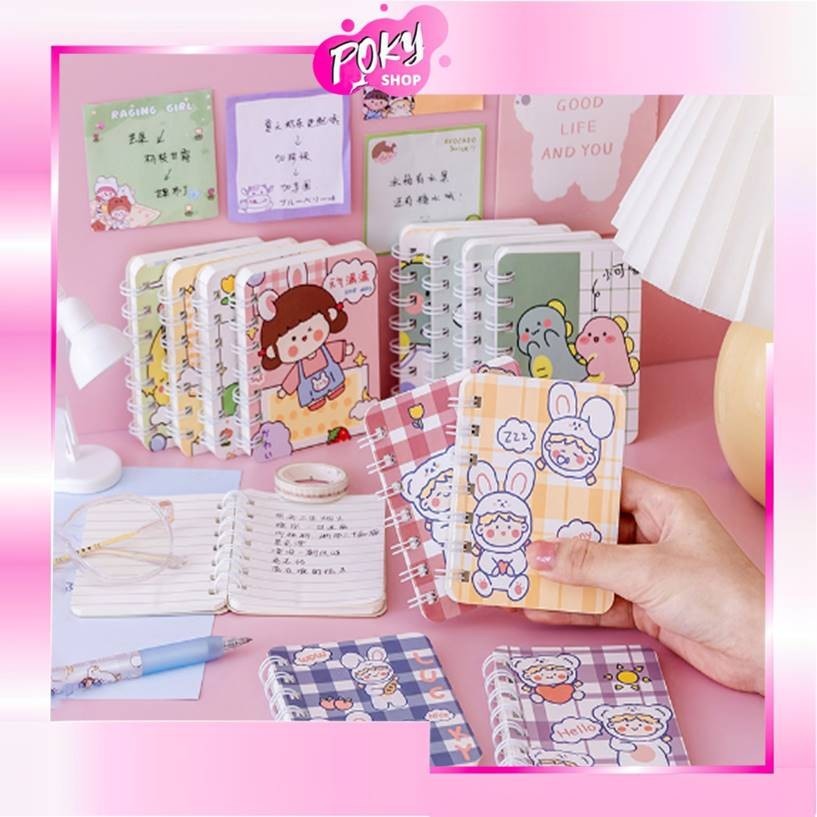 

POKY- B5865 Buku Catatan Kecil Notebook Ring Motif / Notebook Ring Motif / Buku Catatan Ring / Buku Mini Alat Tulis Portable