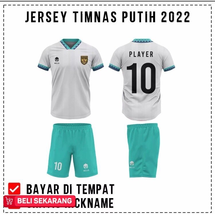 Jersey Timnas Away Putih 2022 premium