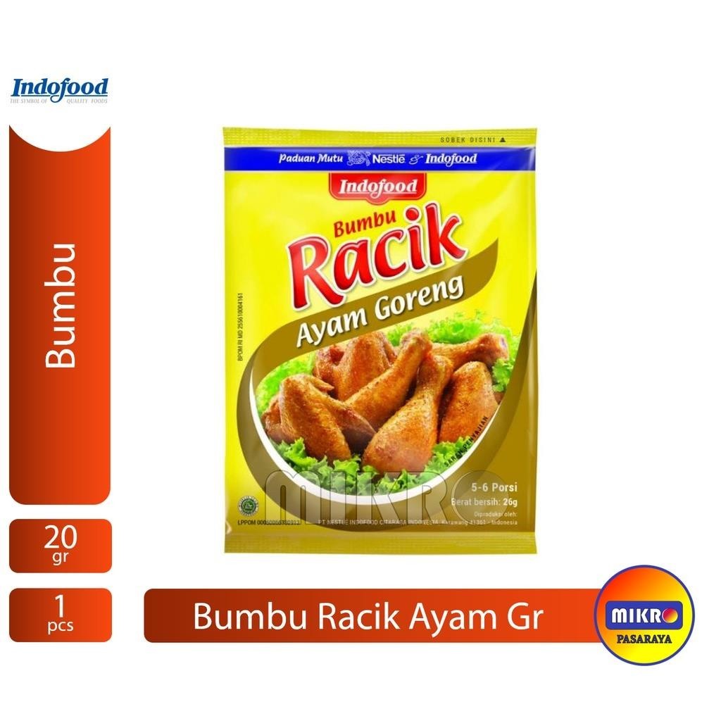 

Bumbu Racik Indofood Penyedap Rasa Instan [20 gr] 1 Sachet - AYAM GORENG