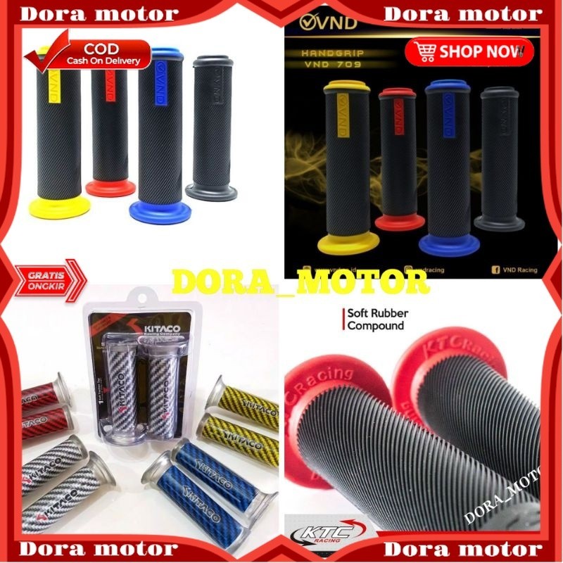 Karet stang - handgrip - grip Motor model karbon dan bulu - carbon - bulu + jalu
