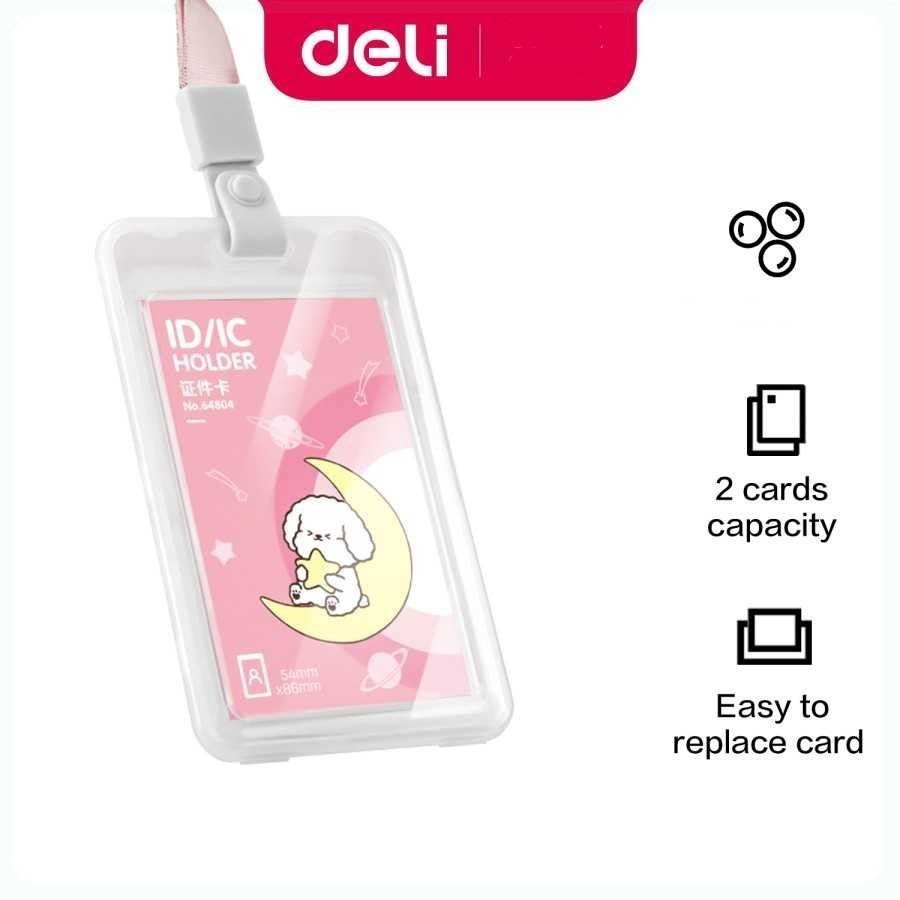 

Deli Holder Name Tag Kartu ID Debit Credit Card Gantungan Lanyard