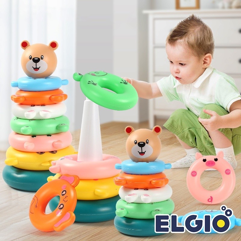Mainan Tumpuk Bayi Stacking Menara Donat