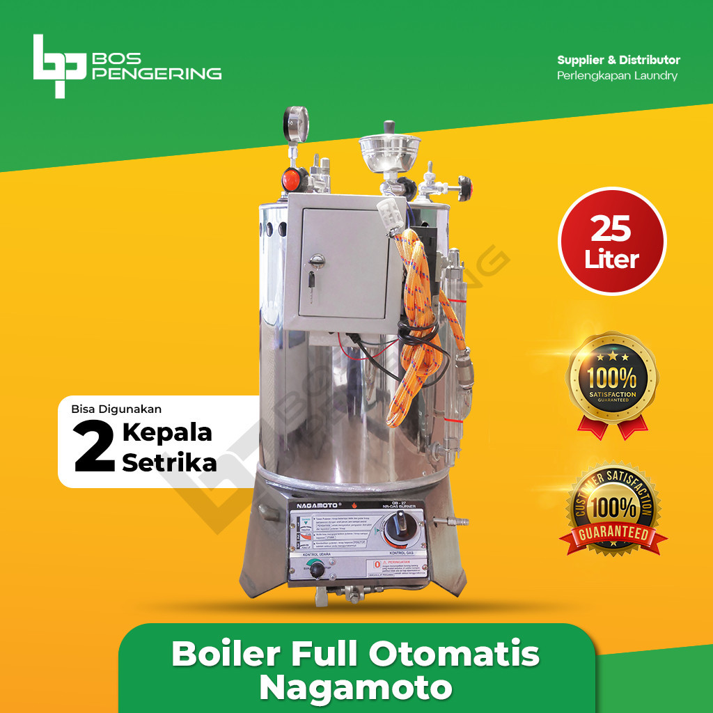 PROMO Setrika Uap NAGAMOTO Full Otomatis 2 Kepala / Steam Boiler Full Auto
