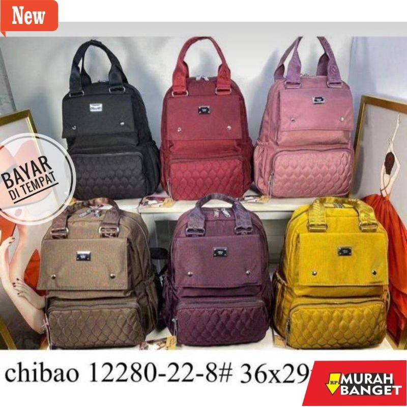 Tas ransel wanita viral- chibao ransel kanvas 12280-22