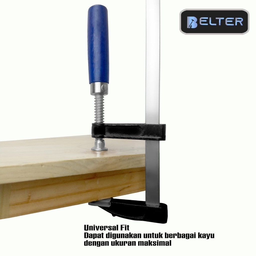 

BELTER Klem Penjepit Papan Kayu Jepit F Clamp Alat Press Perkakas Tukang dan Pengrajin Bahan Kuat Kokoh Awet TRD TOOL