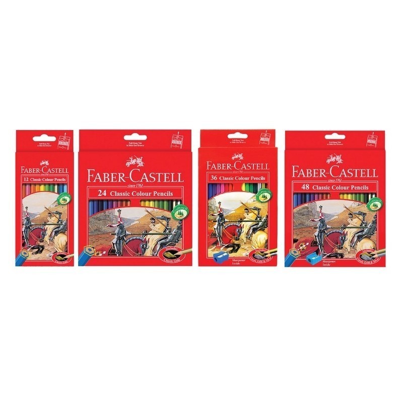 

PENSIL WARNA / COLORED PENCILS 12 / 24 / 36 / 48 WARNA - CLASSIC COLOUR PENCIL FABER CASTELL