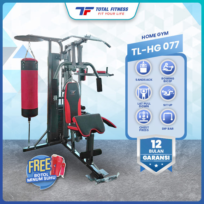 TOTAL FITNESS Alat Fitness Home Gym 3 Sisi Plus Samsak TLHG 077 - Home Gym