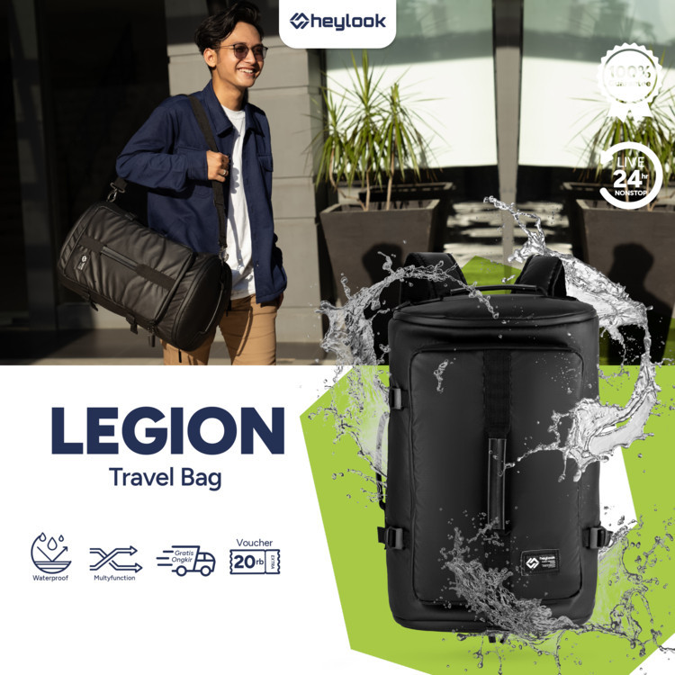 HEYLOOK - Travel bag Pria LEGION TravelBag Tas Gym Duffle Bag Tas Fitnes Tas Futsal Pulang Kampung