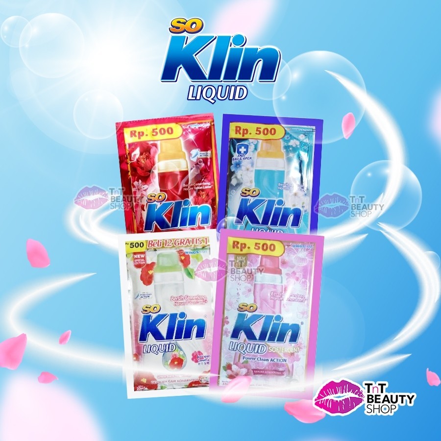 So Klin Liquid Deterjen Sachet 20ml - SO KLIN Cair - Rencengan | TnT Beauty Shop