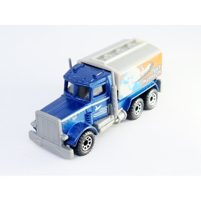 RZ26 Matchbox loose Peterbilt Truck - Test Mission biru